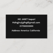 Personalized Modern Professional Business Card  名刺 (裏面)