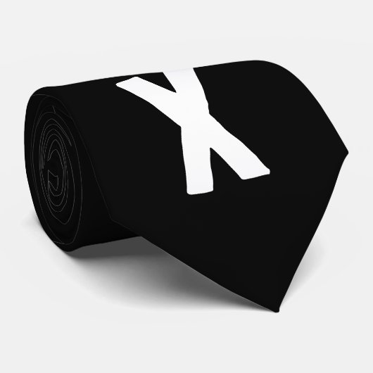 Personalized modern random symbol Black white ネクタイ (ロール)