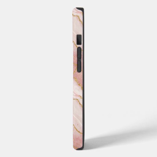 Personalized Modern Rose Quartz Marble Gold Case-Mate iPhoneケース (裏面 / 左)
