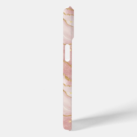Personalized Modern Rose Quartz Marble Gold Case-Mate iPhoneケース (裏面 / 右)