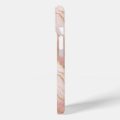 Personalized Modern Rose Quartz Marble Gold Case-Mate iPhoneケース (裏面 / 左)