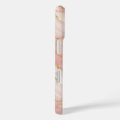Personalized Modern Rose Quartz Marble Gold Case-Mate iPhoneケース (裏面 / 右)