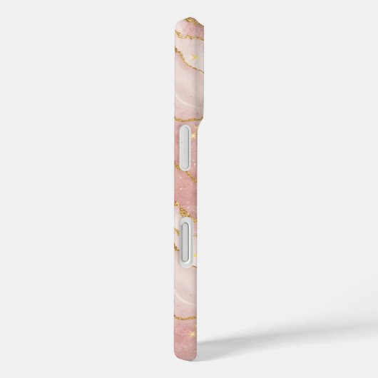 Personalized Modern Rose Quartz Marble Gold Case-Mate iPhoneケース (裏面 / 右)