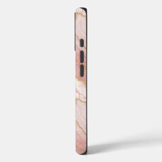 Personalized Modern Rose Quartz Marble Gold Case-Mate iPhoneケース (裏面 / 左)
