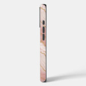 Personalized Modern Rose Quartz Marble Gold Case-Mate iPhoneケース (裏面 / 左)