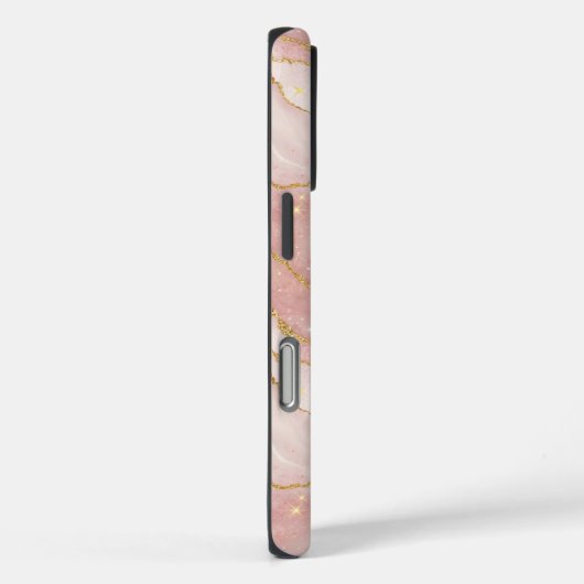 Personalized Modern Rose Quartz Marble Gold Case-Mate iPhoneケース (裏面 / 右)