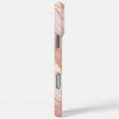 Personalized Modern Rose Quartz Marble Gold Case-Mate iPhoneケース (裏面 / 右)