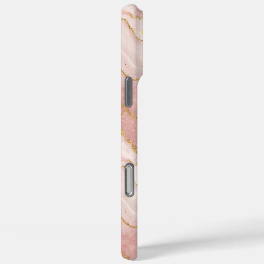 Personalized Modern Rose Quartz Marble Gold Case-Mate iPhoneケース (裏面 / 右)