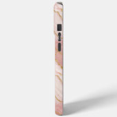 Personalized Modern Rose Quartz Marble Gold Case-Mate iPhoneケース (裏面 / 左)