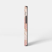 Personalized Modern Rose Quartz Marble Gold iPhoneケース (左側面)