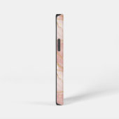 Personalized Modern Rose Quartz Marble Gold iPhoneケース (右側面)