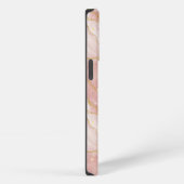 Personalized Modern Rose Quartz Marble Gold iPhoneケース (右側面)
