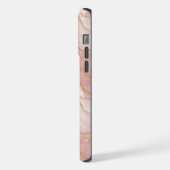 Personalized Modern Rose Quartz Marble Gold iPhoneケース (左側面)