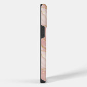 Personalized Modern Rose Quartz Marble Gold iPhoneケース (右側面)