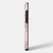Personalized Modern Rose Quartz Marble Gold iPhoneケース (左側面)