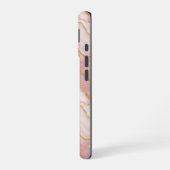 Personalized Modern Rose Quartz Marble Gold iPhone 16ケース (左側面)