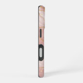 Personalized Modern Rose Quartz Marble Gold iPhone 16ケース (右側面)