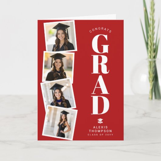 Personalized Modern School College Graduation  カード (正面)