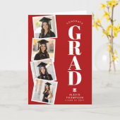Personalized Modern School College Graduation  カード (黄色い花)
