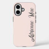 Personalized Modern Script Baby Pink Blush Case-Mate iPhoneケース (裏面)