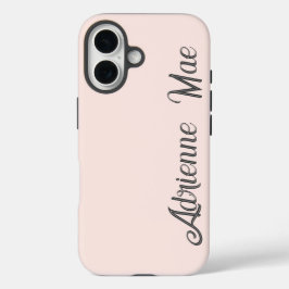 Personalized Modern Script Baby Pink Blush iPhone 16ケース