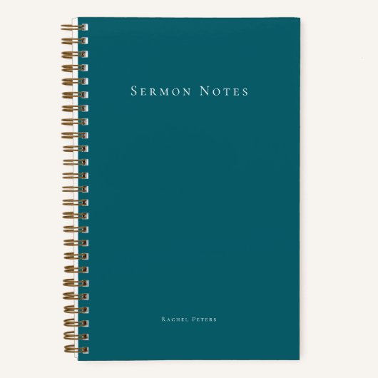 Personalized Modern Sermon Church ノートブック (正面)