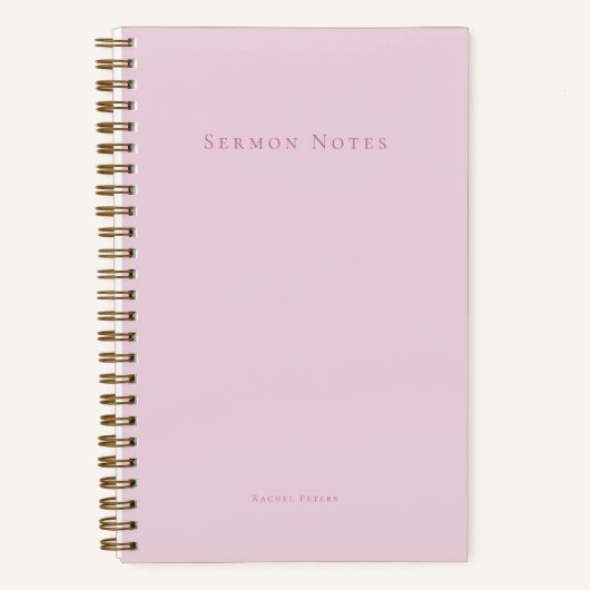 Personalized Modern Sermon Church ノートブック (正面)