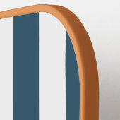 Personalized Modern Striped Blue Name ピックルボールラケット (左詳細)