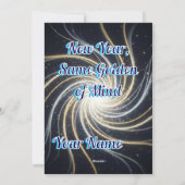 Personalized Modern Tree New Year Holiday Card シーズンカード (裏面)