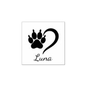 Personalized Modern Trendy Dog Pet Paw Print Cute  ラバースタンプ (インプリント)