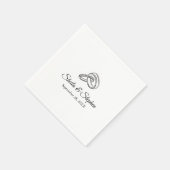 Personalized Modern Wedding Rings Cocktail スタンダードカクテルナプキン (角)