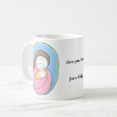Personalized Mom and Baby Mothers Day gift  コーヒーマグカップ (正面左)