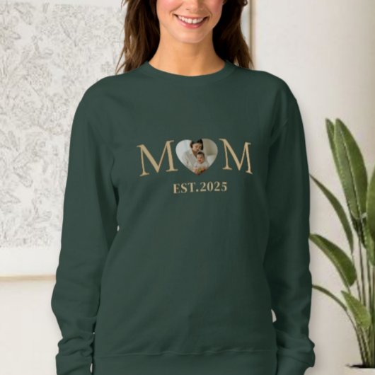 Personalized mom and dad photo sweatshirt, custom  スウェットシャツ