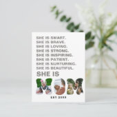 Personalized Mom cutout photo Affirmation new mom ポストカード (スタンド正面)