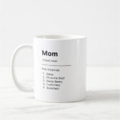 Personalized Mom Definition Photo Mug コーヒーマグカップ (左)