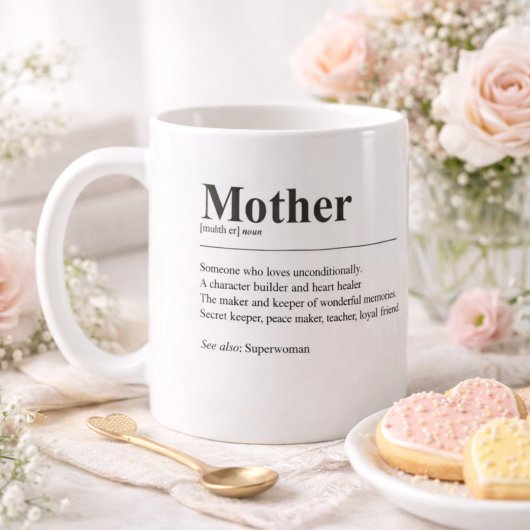 Personalized Mom Definition Photo Mug コーヒーマグカップ