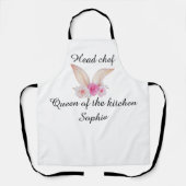 Personalized mom easter bunny headachef エプロン (正面)