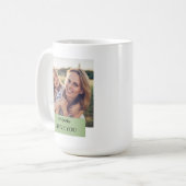 Personalized Mom I Love You Photo Sage Green コーヒーマグカップ (正面左)