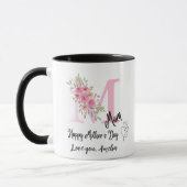 Personalized Mom Initial Mug マグカップ (左)