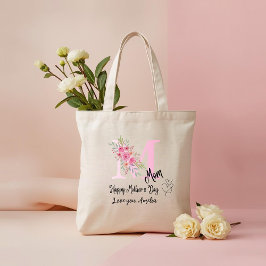 Personalized Mom Initial Tote Bag トートバッグ