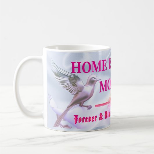"Personalized 'Mom is Home' Floral Mug"2026 コーヒーマグカップ (左)
