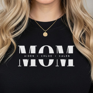 Personalized MOM Kids’ Names, Modern Chic Mom Gift スウェットシャツ