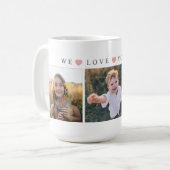 Personalized Mom Love You コーヒーマグカップ (正面左)