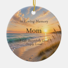 Personalized Mom Memorial Photo Ornament セラミックオーナメント
