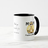 Personalized "Mom Mode" Funny Yoga Giraffe Coffee  マグカップ (正面右)