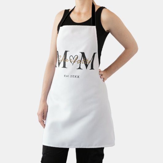 Personalized Mom Name Est Year Apron Gift エプロン (インサイチュ)