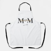 Personalized Mom Name Est Year Apron Gift エプロン (正面)