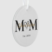 Personalized Mom Name Est Year Christmas Ornament オーナメント (正面)