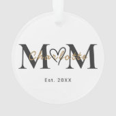 Personalized Mom Name Est Year Christmas Ornament オーナメント (裏面)
