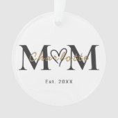 Personalized Mom Name Est Year Christmas Ornament オーナメント (正面)